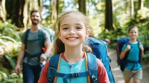 seminarhauspartner.blog | Klassenfahrt - Mädchen mit Rucksack lächelt in Kamera
